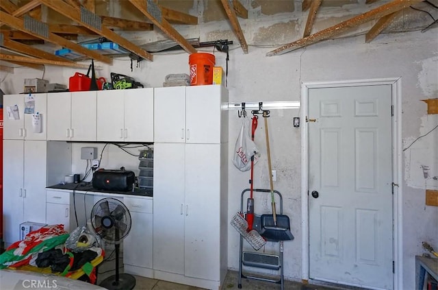 interior space with white cabinetry