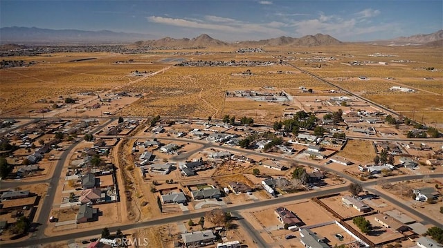 drone / aerial view with a mountain view