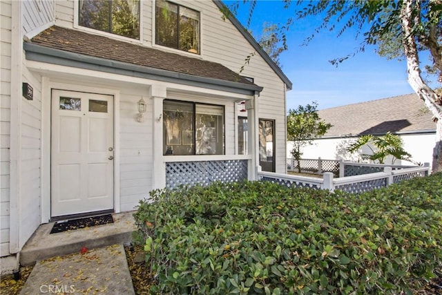 view of doorway to property