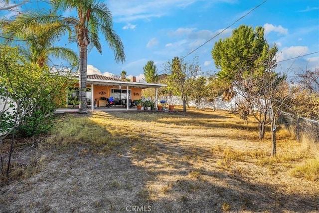 view of yard featuring a patio area