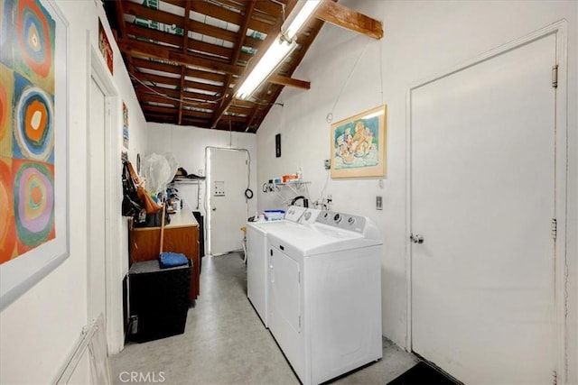 laundry room with washer and clothes dryer