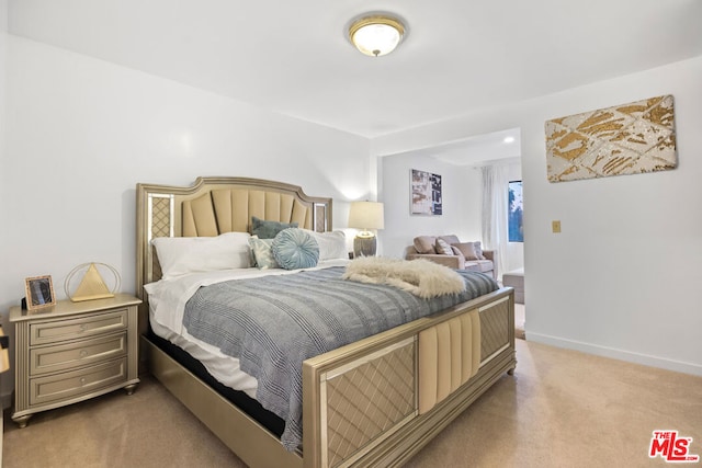 view of carpeted bedroom