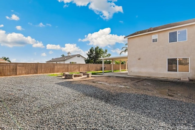 view of yard with a patio area