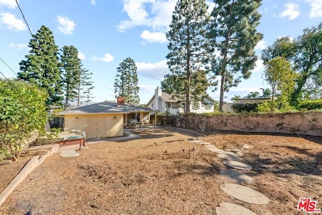 view of yard with a patio