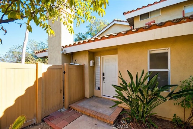 view of doorway to property