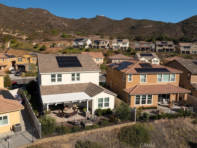 bird's eye view with a mountain view