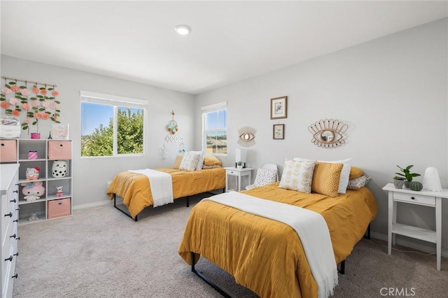 view of carpeted bedroom