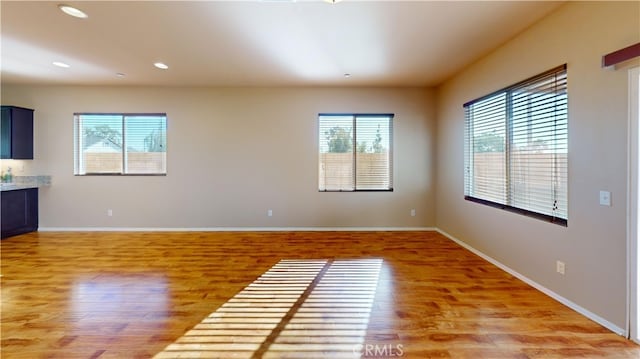 interior space with hardwood / wood-style flooring and a wealth of natural light