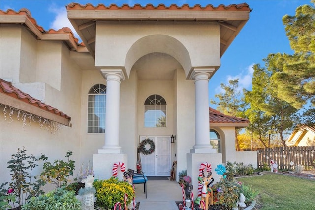 view of doorway to property