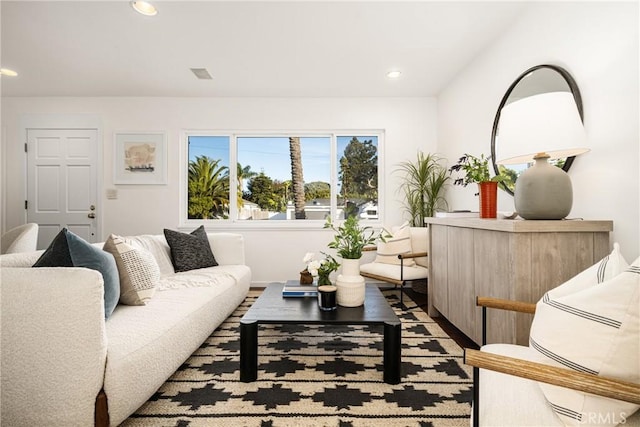 living room featuring hardwood / wood-style floors