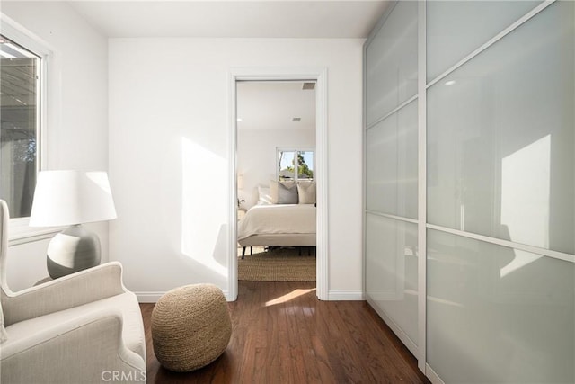 interior space featuring dark hardwood / wood-style flooring