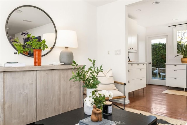 interior space featuring dark hardwood / wood-style flooring