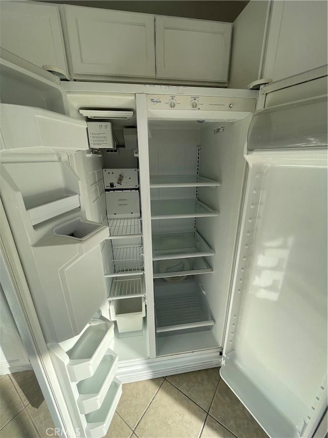 room details with white refrigerator