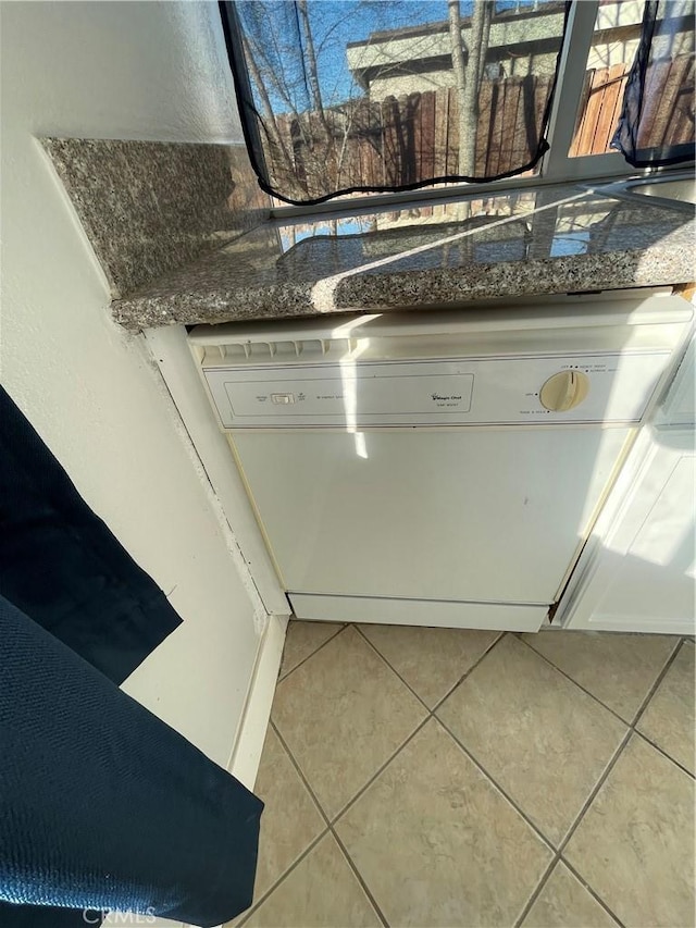 interior details featuring white dishwasher