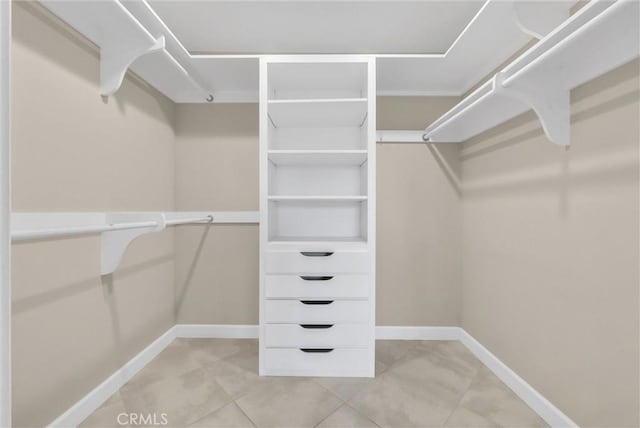 view of walk in closet