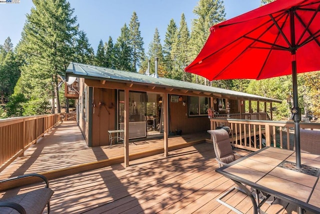 view of wooden deck