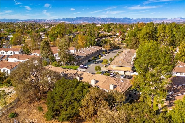 bird's eye view featuring a mountain view