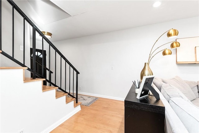 entrance foyer featuring light hardwood / wood-style flooring