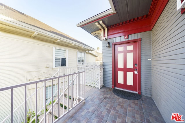 view of doorway to property