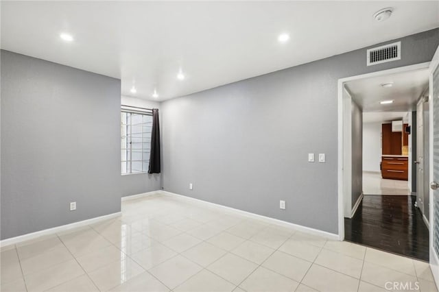 empty room featuring light hardwood / wood-style floors