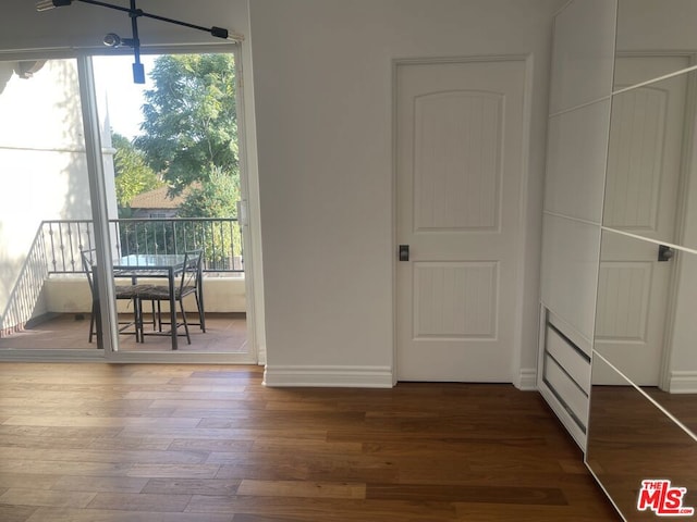 interior space with wood-type flooring