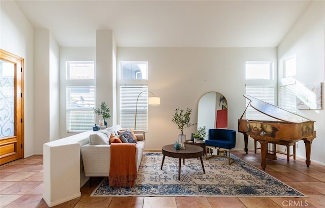 sitting room featuring plenty of natural light