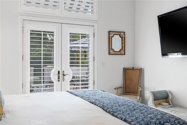 bedroom with french doors