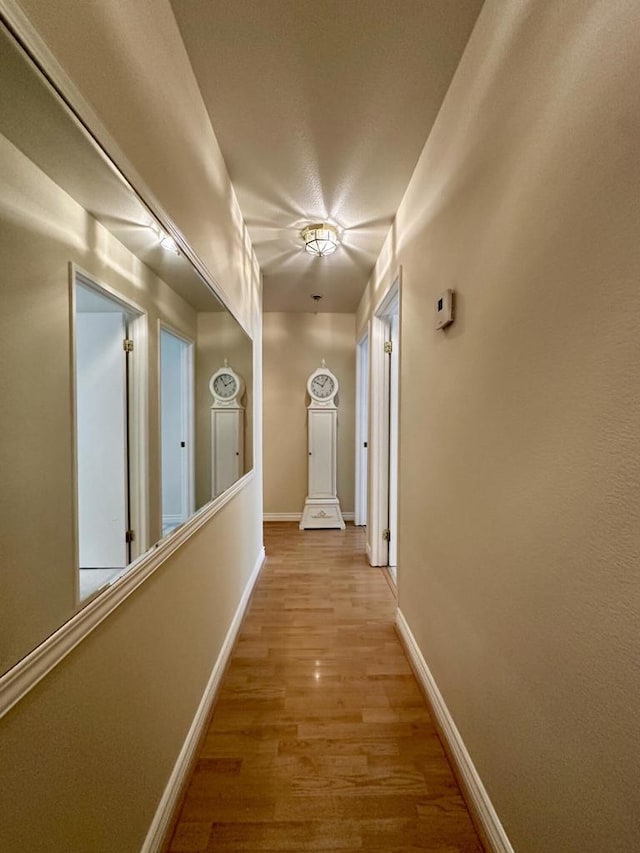 hallway featuring light hardwood / wood-style floors