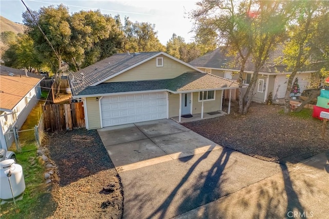 view of front of home featuring a garage