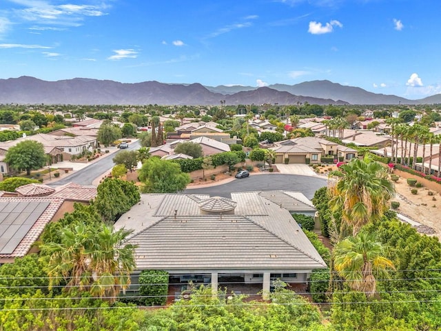 aerial view featuring a mountain view