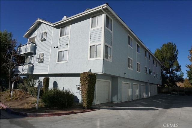 view of property featuring a garage