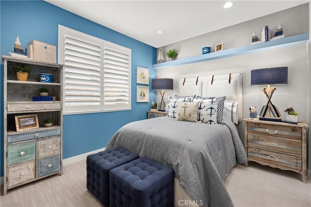 bedroom featuring carpet flooring