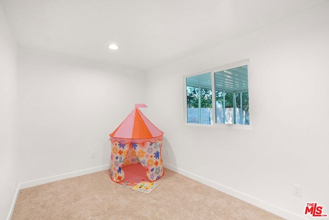 playroom featuring carpet