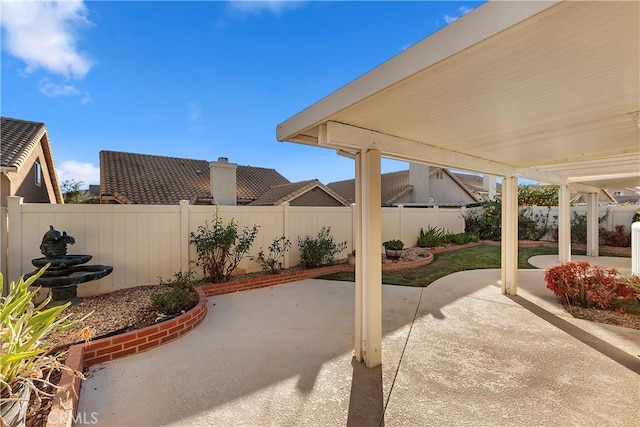 view of patio / terrace featuring a fenced backyard