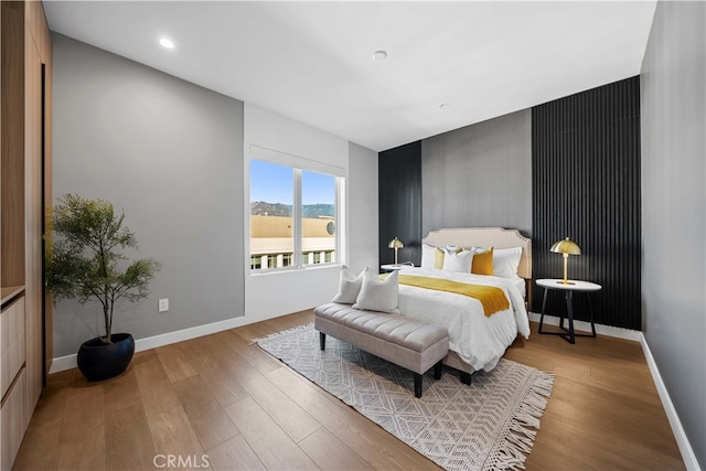 bedroom featuring hardwood / wood-style floors