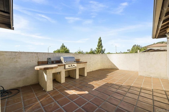 view of patio with grilling area