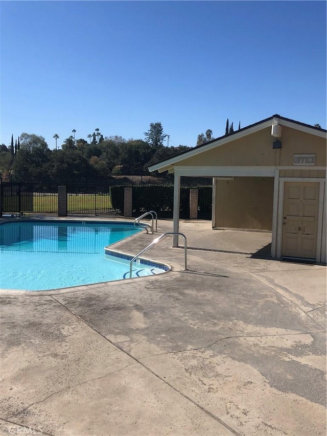 view of pool with a patio