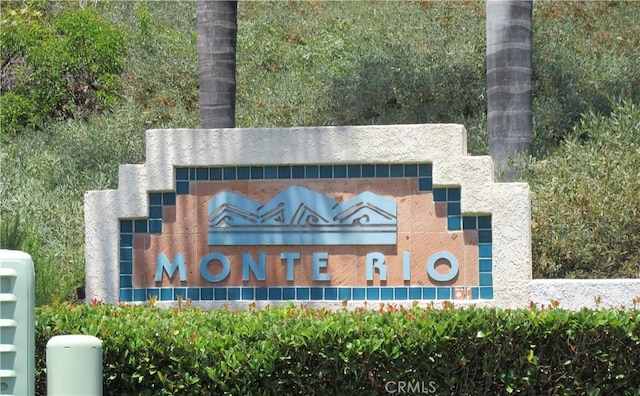 view of community sign