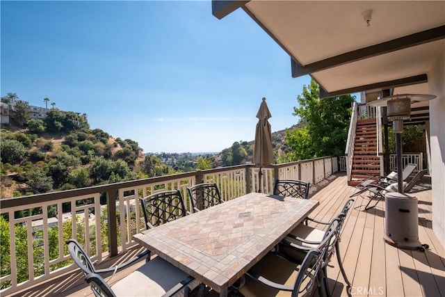 view of wooden terrace