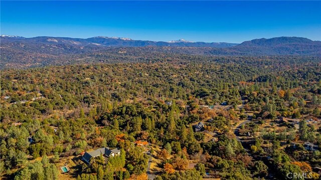 aerial view featuring a mountain view