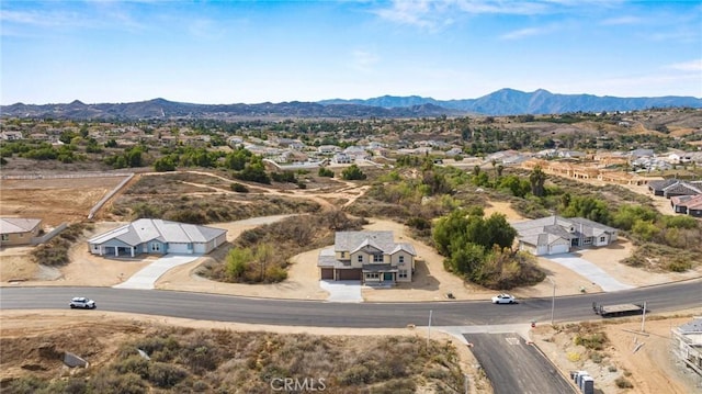 aerial view featuring a mountain view