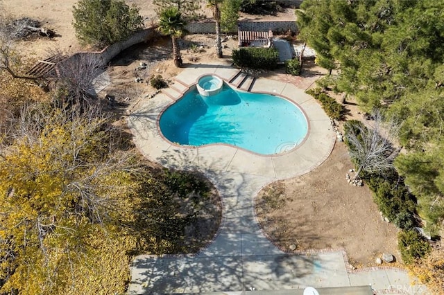 view of pool featuring a patio