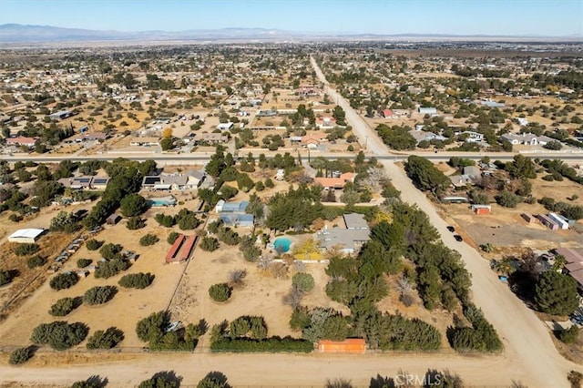 bird's eye view featuring a mountain view