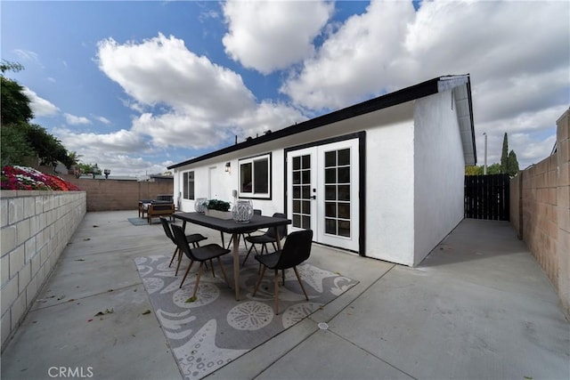 view of patio with french doors