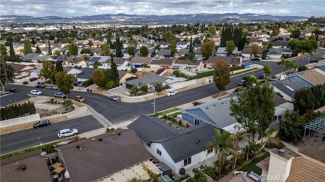 aerial view featuring a mountain view