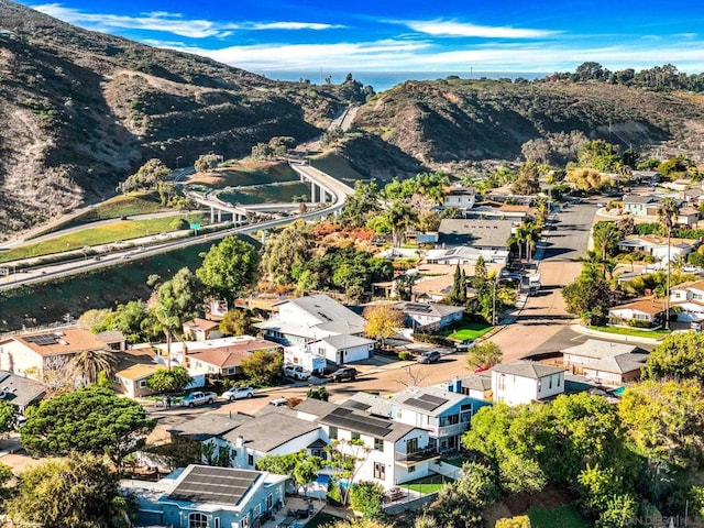 bird's eye view featuring a mountain view