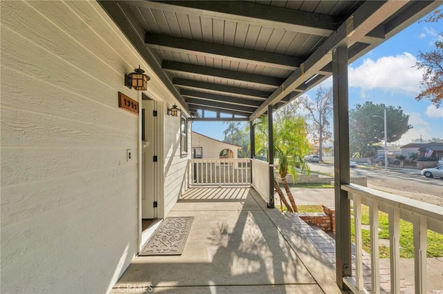 view of patio / terrace with a porch