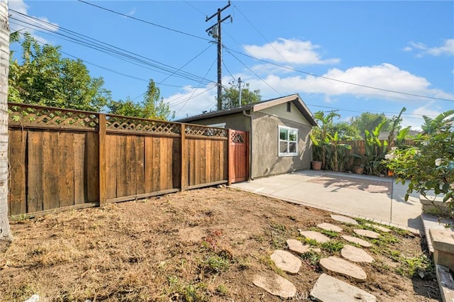 exterior space with a patio