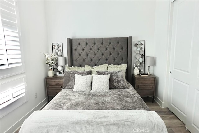 bedroom featuring hardwood / wood-style flooring