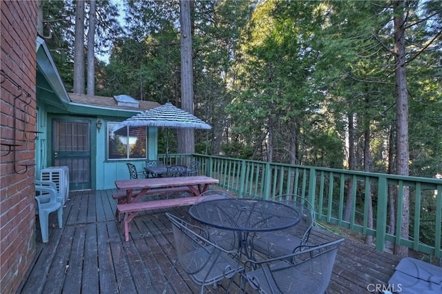 view of wooden terrace